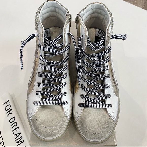 Golden Goose Slide Sneaker Neutral 37 Glitter - Picture 5 of 12